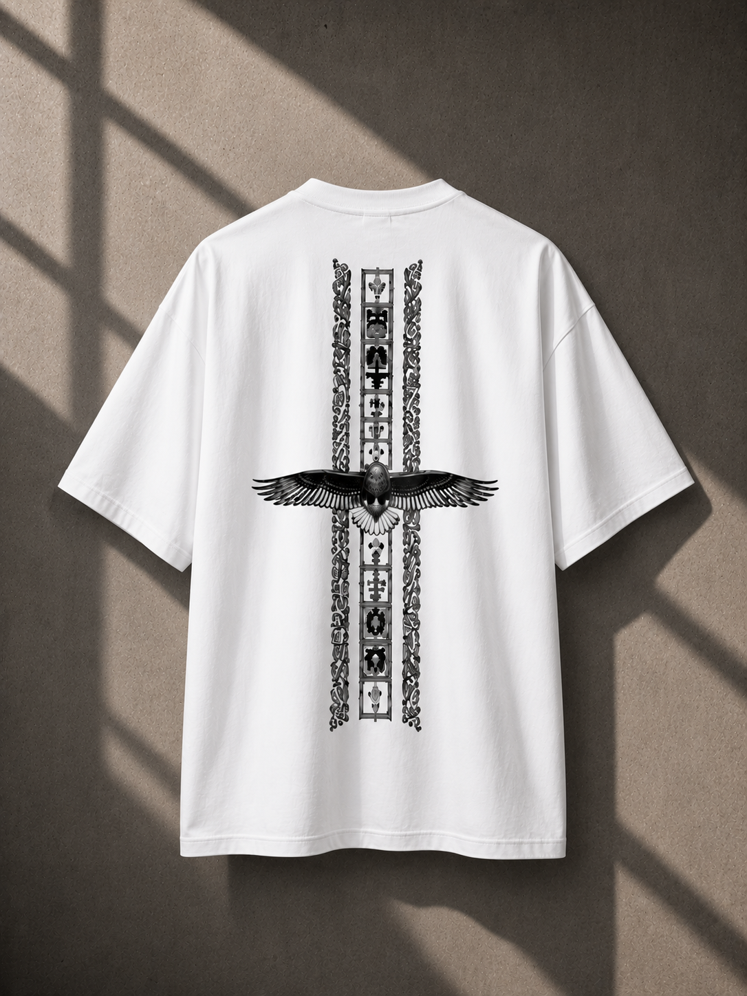Roven Casual Graphic Oversize Tee-RW-WHITE