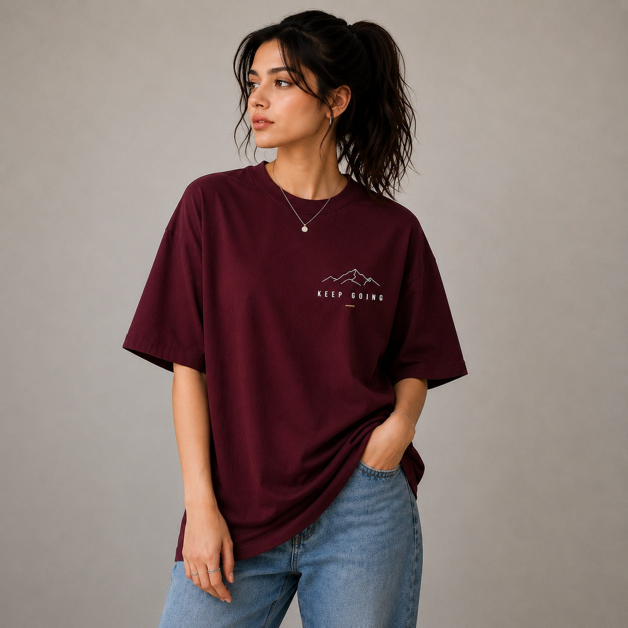 Roven: Casual Graphic Oversize Men's Tee-RW-MEH