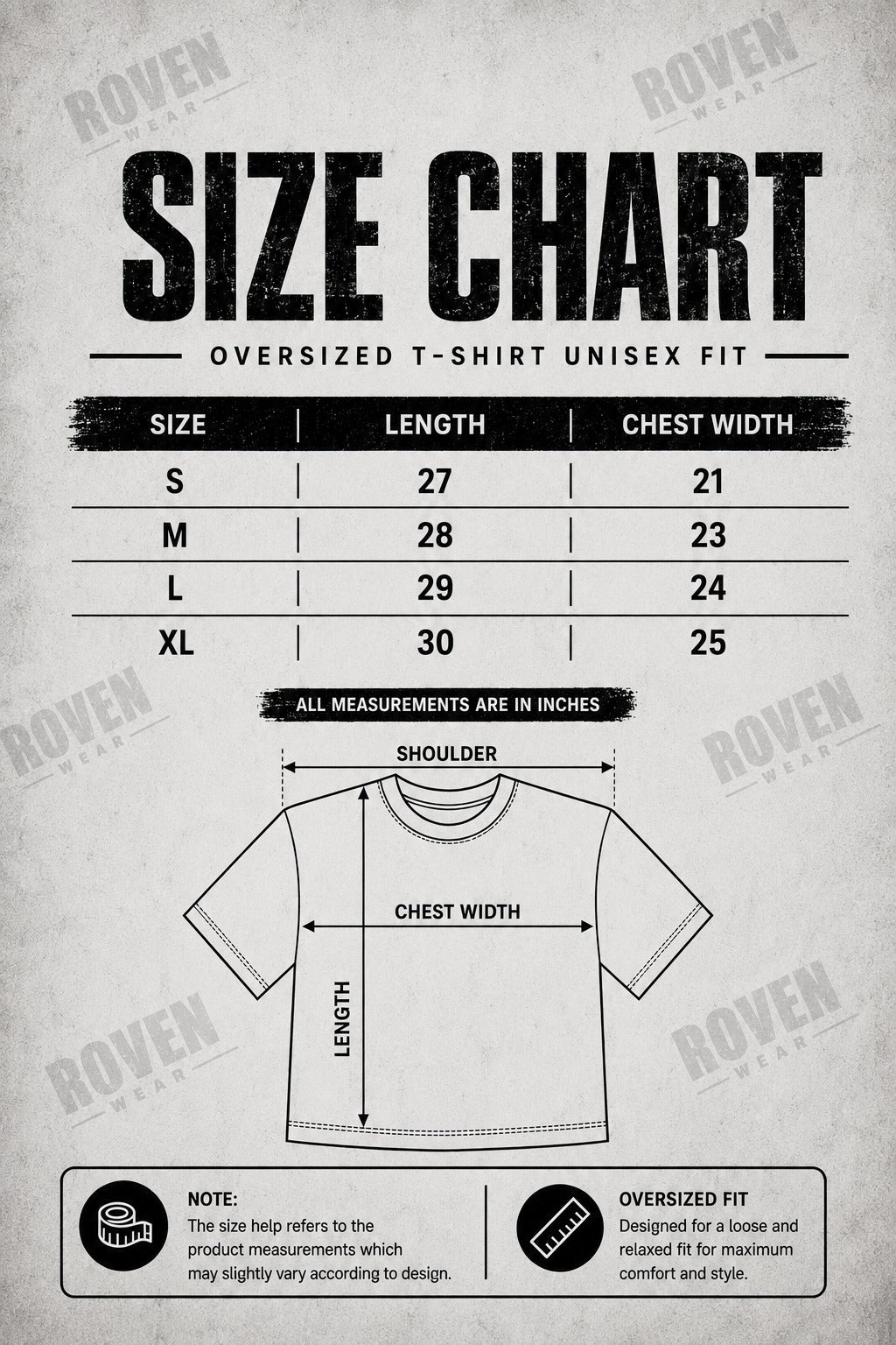 Roven: Casual Graphic Oversize Men's Tee-RW-Black