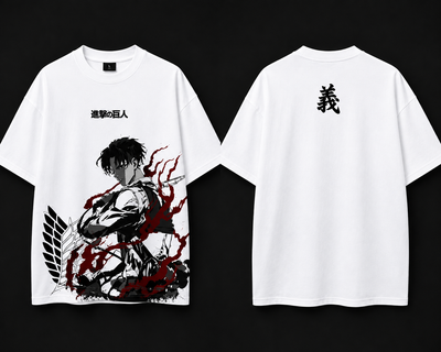 Roven Casual Graphic Oversize Tee-RW-WHITE
