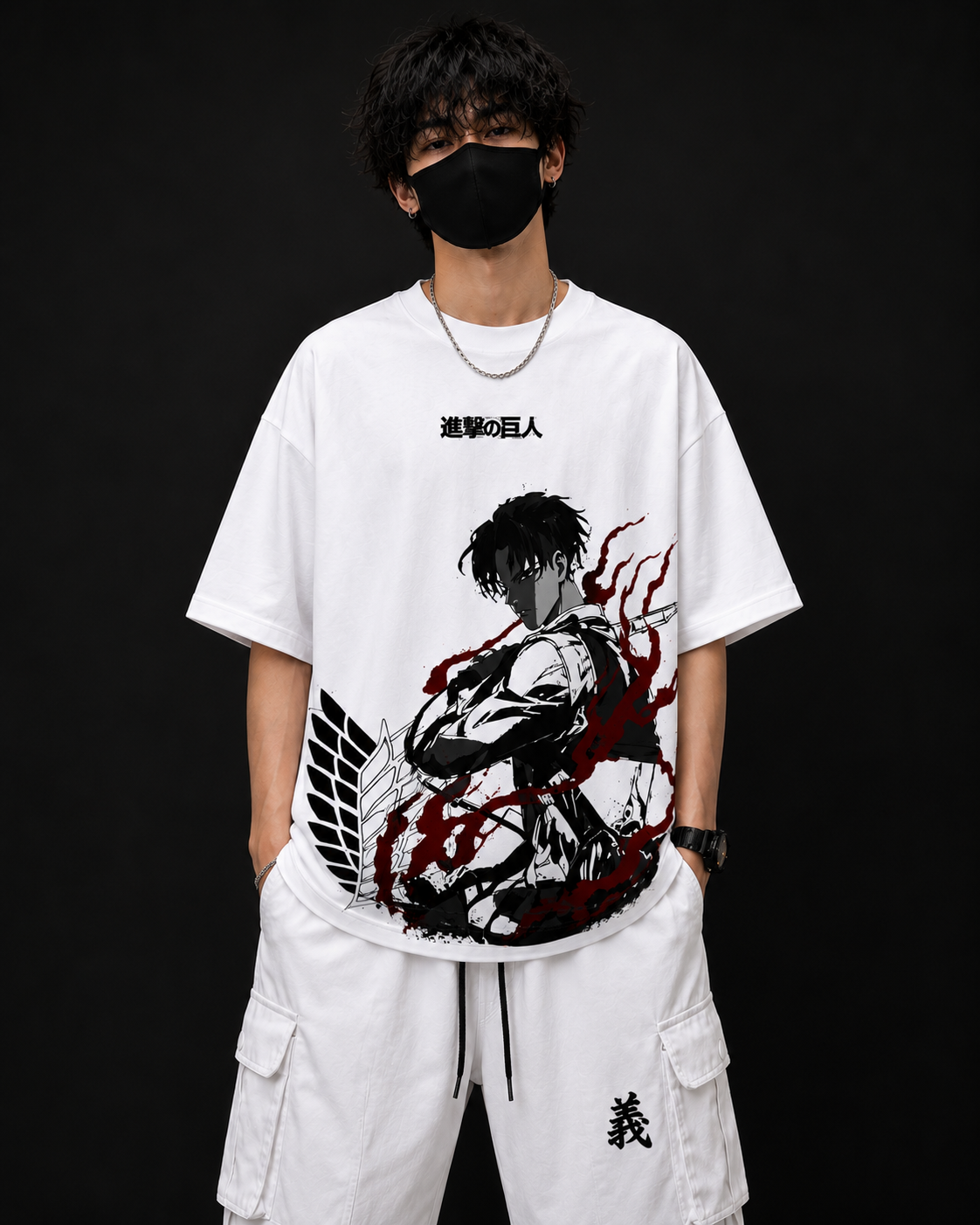 Roven Casual Graphic Oversize Tee-RW-WHITE