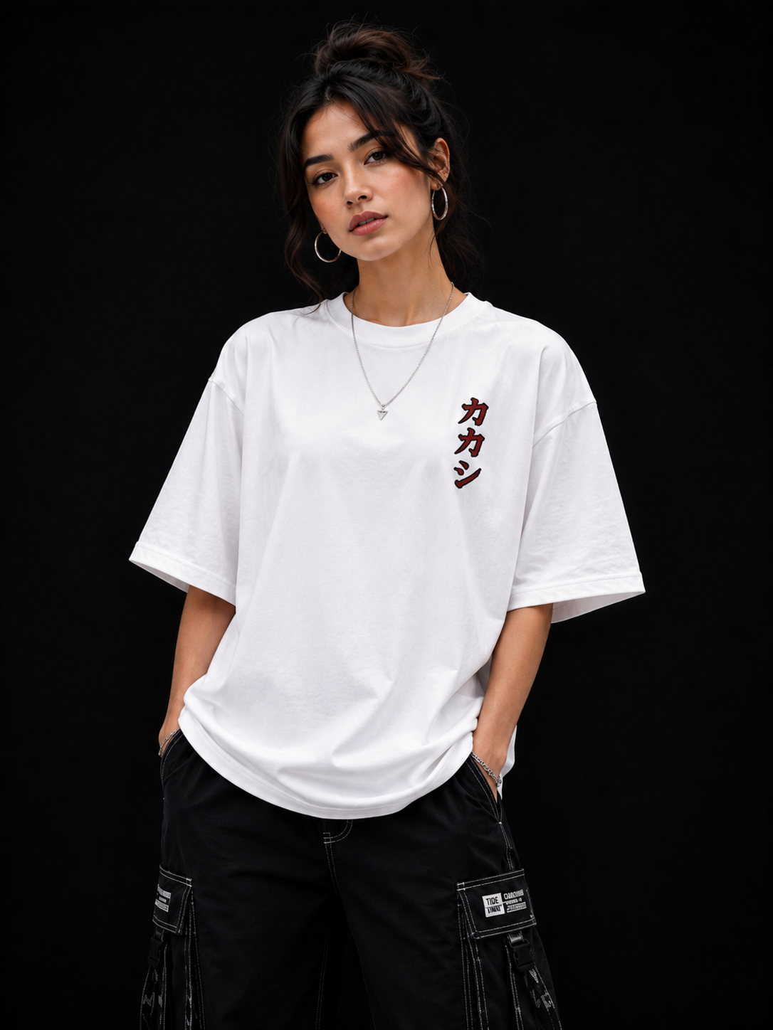Roven Casual Graphic Oversize Tee-RW-WHITE