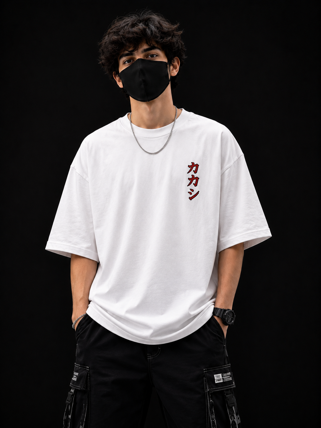 Roven Casual Graphic Oversize Tee-RW-WHITE