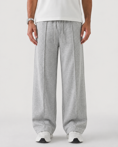 Grey Straight-Leg Baggy Trouser