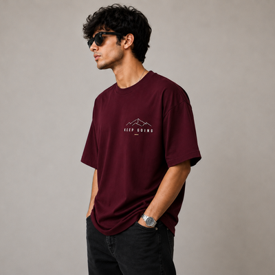 Roven: Casual Graphic Oversize Men's Tee-RW-MEH