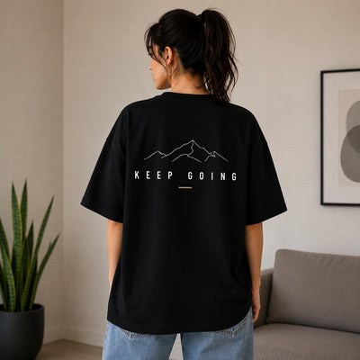 Roven: Casual Graphic Oversize Men's Tee-RW-Black