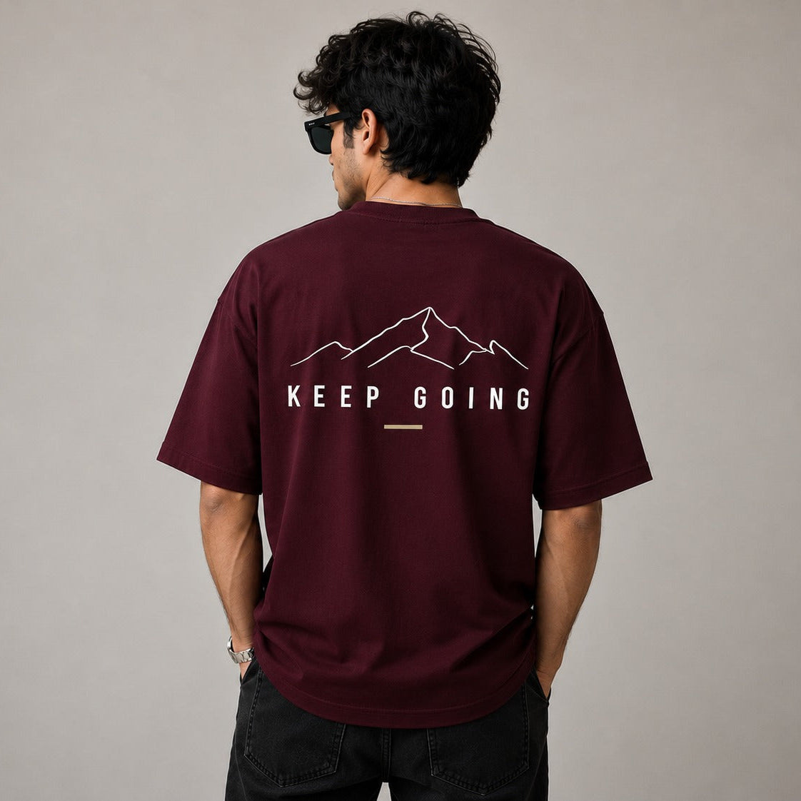 Roven: Casual Graphic Oversize Men's Tee-RW-MEH