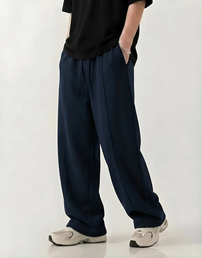 Navy   Straight-Leg Baggy Trouser